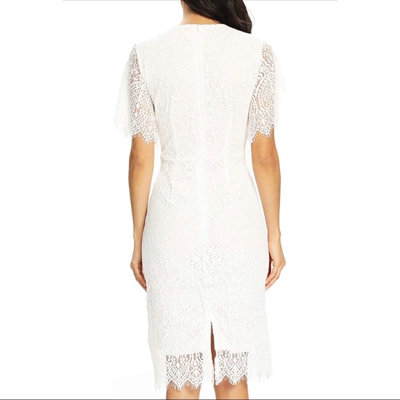 White lace cocktail dress - Picture 3 of 6
